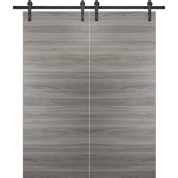 Sartodoors Double Sliding Interior Door, 36" x 84", Ginger Ash PLANUM10DB-GANP-64